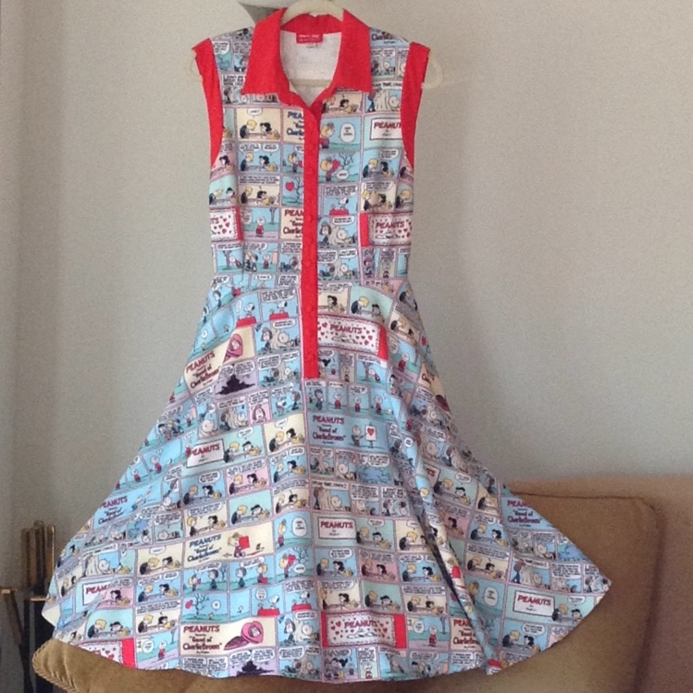 🔴 Peanuts - Unique Vintage 'Bethany' Swing Dress - Picture 2 of 9